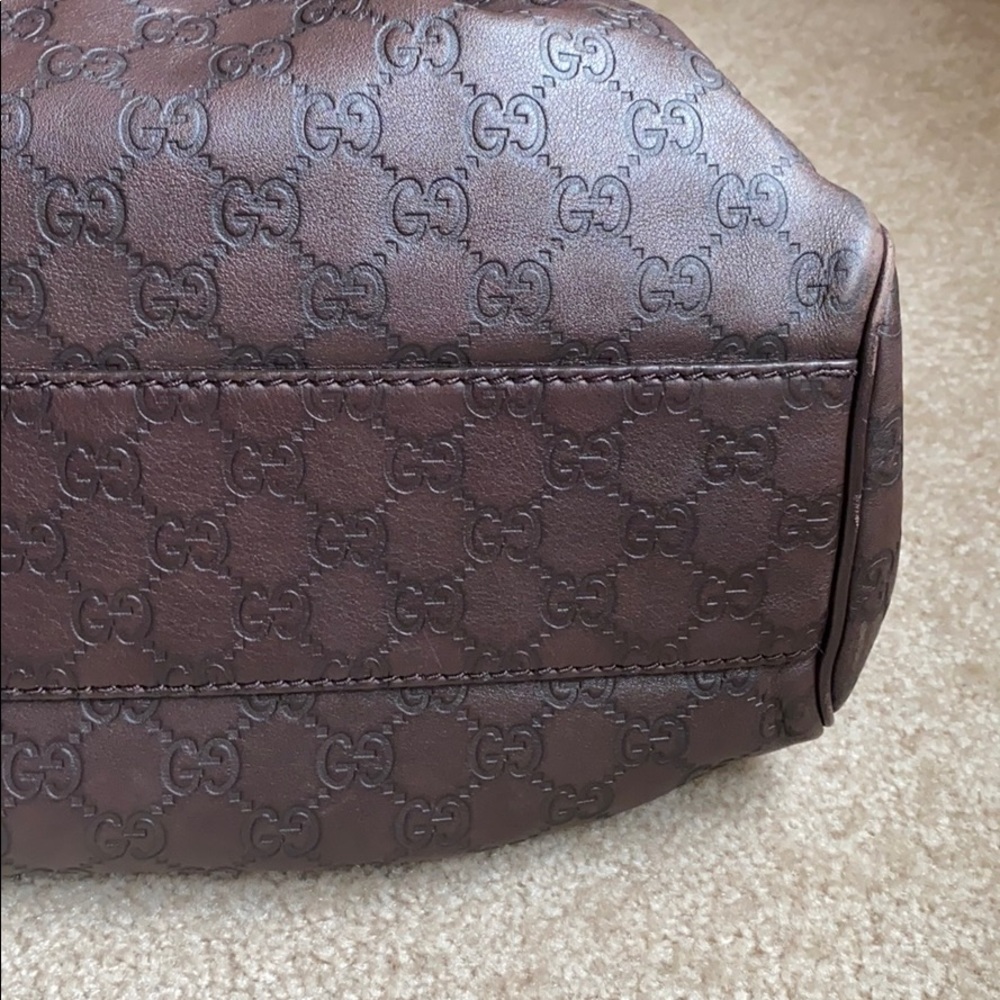 Gucci Dark Brown Logo Shoulder Bag - Picture 9 of 12